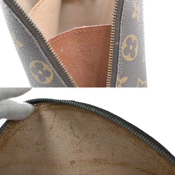 LOUIS VUITTON Trousse Demi Ronde Pouch Monogram Leather Brown M47520 04KB257 - Picture 14 of 16